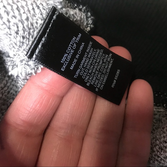 ✨ Express Crop Crew Neck Sweatshirt Denim Patch - Picture 4 of 7